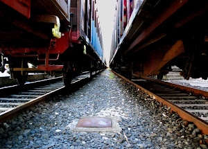 treni, ruote, binari, rotaie, traversine, vagoni, sassi, prospettiva, treno, tombino, parallele, pietrisco, sassolini, traverse, ghiaia